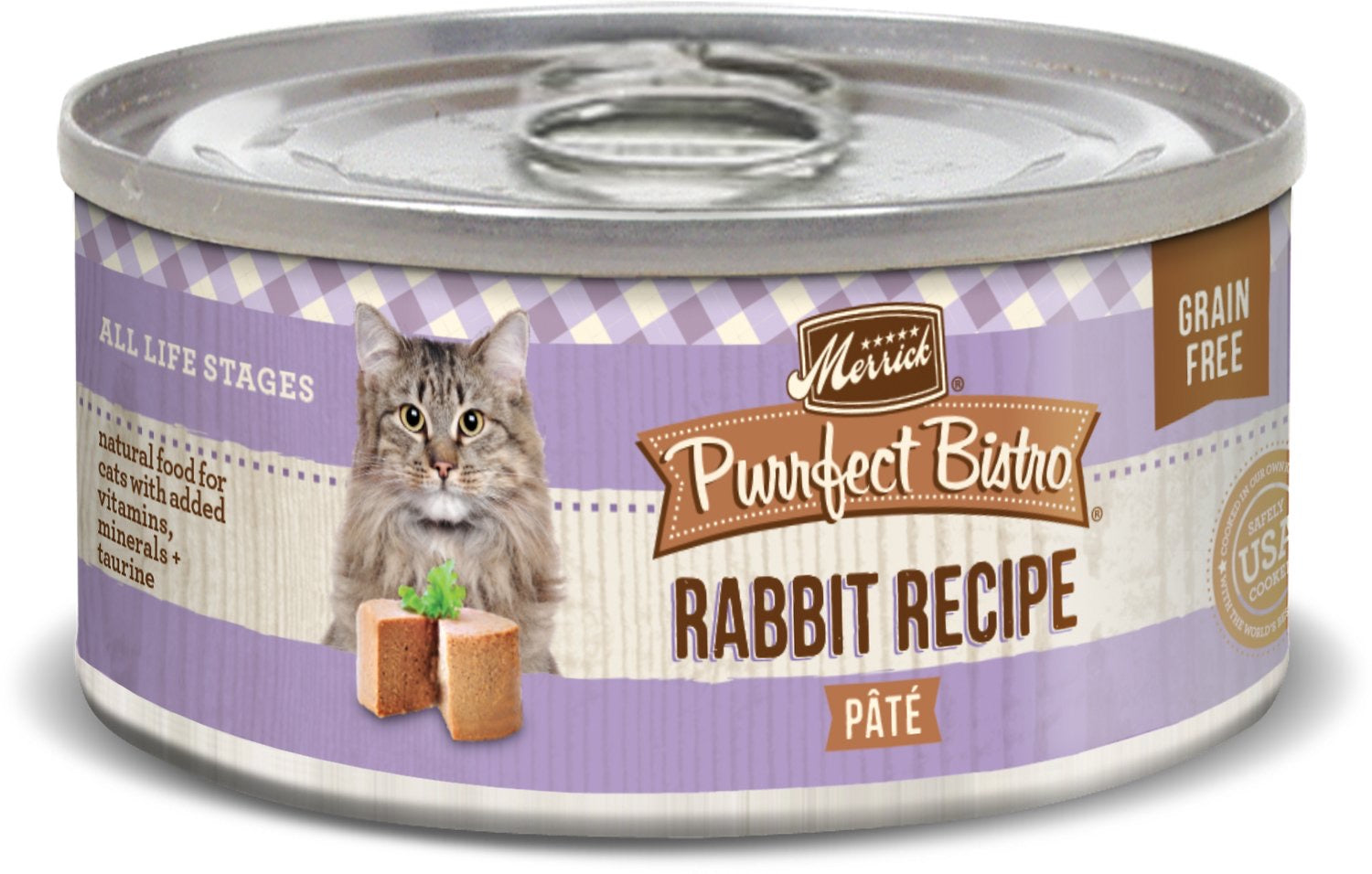 Merrick Purrfect Bistro Premium Canned Cat Food Grain free Recipe Rabbit Recipe