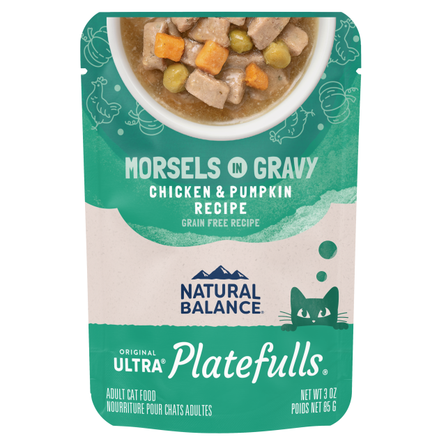 Natural Balance Platefulls Grain-Free Chicken & Pumpkin Formula in Gravy | 3 oz Pouch