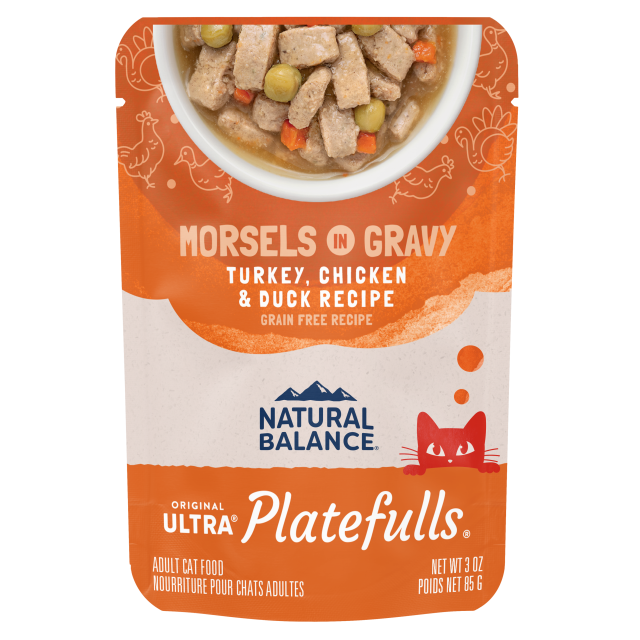 Natural Balance Platefulls Grain-Free Turkey, Chicken & Duck Formula in Gravy | 3 oz Pouch